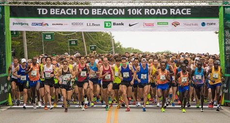 TD Beach to Beacon 10K on Saturday Features Olympian Molly Huddle and Maine Native Ben True Among 6,500+ Runners in Cape Elizabeth, Maine.