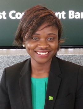 Afanwi Asang, new Assistant Vice President, Store Manager at TD Bank in Edgewater, MD.
