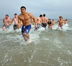 Long Island Polar Dip to benefit Camp Sunshine at Crab Meadow Beach on Long Island on Sat., March 2.