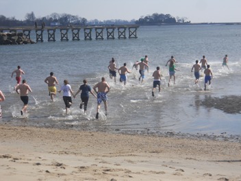 C.J. Sweeney's Auldwood Polar Dip on March 10 in Stamford, Conn., raises funds for Camp Sunshine, a national retreat in Maine serving families with sick children.