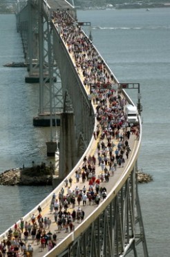 The Chesapeake Bay Bridge Walk attracted thousands of participants each year from 1975 until 2006.