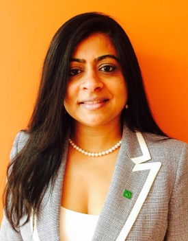 Tikki Chatterji, new Store Manager at TD Bank in Cliffside Park, NJ.