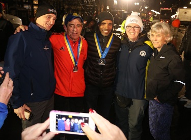 Boston Marathon Director Dave McGillivray completed his 46th Boston Marathon in the evening after the race.