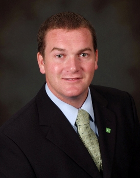 Brian Sutton, new VP, Relationship Manager in Commercial Lending at TD Bank in Braintree, Mass.