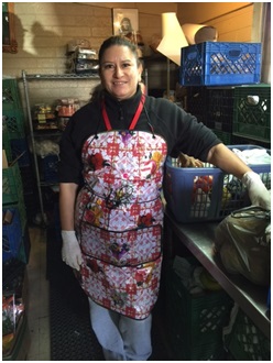 Mexican oilcloth apron created by Sherrie Posternak at Cereza Oilcloth Studio.