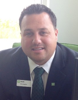 Christopher Marone, new Assistant VP, Store Manager at TD Bank in Wallingford, CT.