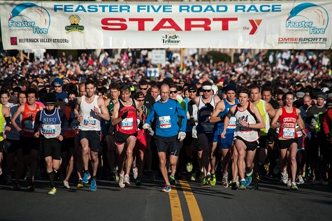 Long-sleeved hoodie tee for runners at 2017 Thanksgiving Day Feaster Five Road Race - register at www.feasterfive.com.