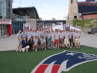 The DMSE team at Gillette Stadium in Foxborough, Mass. for the inaugural Harvard Pilgrim 10K Road Race.