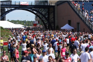 Following the Harvard Pilgrim 10K at Patriot Place, runners will celebrate the Fourth of July at Patriot Place with their families and fellow runners.