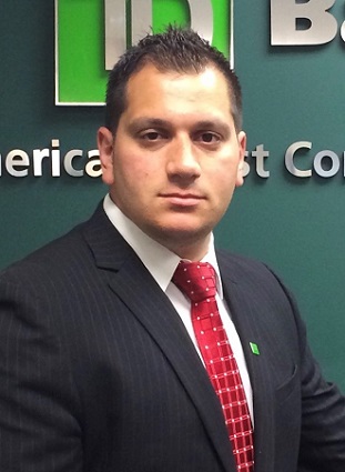 Joe Michienzi, manager of the new TD Bank store in Norwood, Mass.