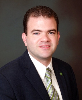 Justin Wynne, new Store Manager at TD Bank in Tribeca in NYC.