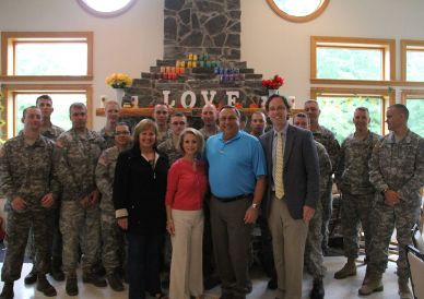 Gov. Paul LePage declared June 26, 2012 as Camp Sunshine Day in Maine during visit to Casco home of one-of-kind camp for children with life-threatening illnesses and their families.