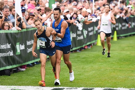 Rob Gomez and Ben Decker crossed the finish line together in 2017.