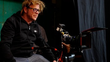 Academy Award-winning cinematographer Anthony Dod Mantle on set of 127 Hours using equipment provided by L.A.-based HD Camera Rentals