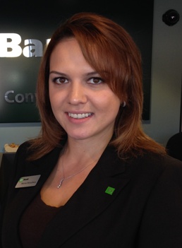 Marina Petrusheva, new Assistant Vice President, Store Manager at TD Bank in Brookline, MA.