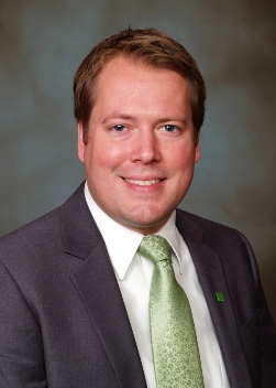 Nate Barrett, new Senior Commercial Relationship Manager at TD Bank in Greenville, S.C.