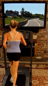 Outside Interactive Virtual Runner treadmill simulation software featured at Boston Running Expo April 14 and 15.