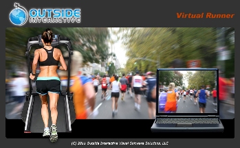 Outside Interactive Virtual Runner treadmill simulation software featured at Boston Running Expo April 14 and 15.