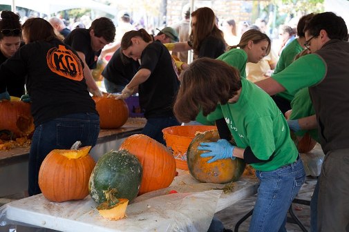 The 2012 Camp Sunshine Pumpkin Festival featured 7,658 lit jack-o-lanterns and raised $80,175 to help sick children and their families