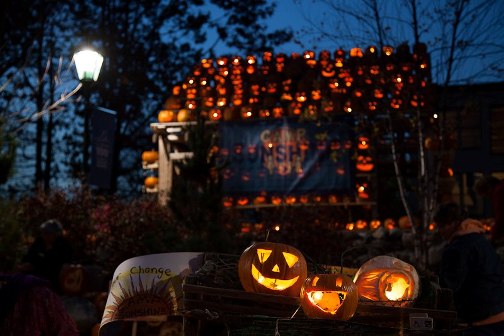 The 2012 Camp Sunshine Pumpkin Festival featured 7,658 lit jack-o-lanterns and raised $80,175 to help sick children and their families