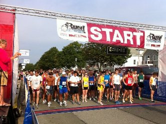 The start of the second annual Run Gloucester! 7-Mile Road Race on Aug. 21 in Gloucester, Mass.