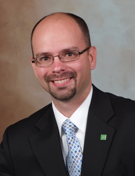Ryan Goding, new Store Manager at TD Bank in Farmington, Maine.