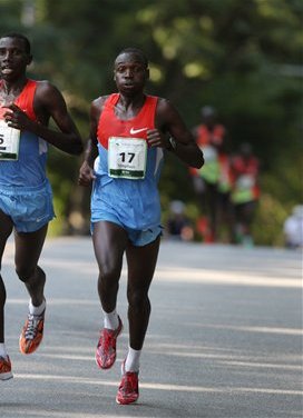 Stephen Kipkosgei-Kibet at the 2012 TD Beach to Beacon 10K Road Race, where he finished second.
