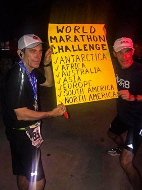 Dave McGillivray has completed the World Marathon Challenge in support of the Martin Richard Foundation.